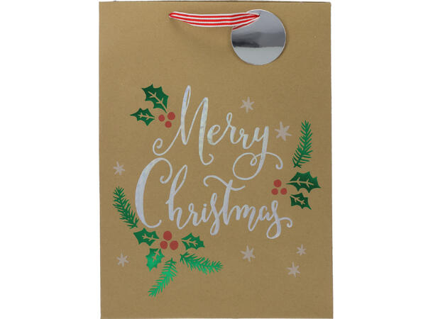 Gavepose kraft jul 32x26x10cm 4ass Forpk:24stk 