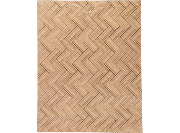 Gavepose kraft m/mønster 18x8x23cm 4ass 