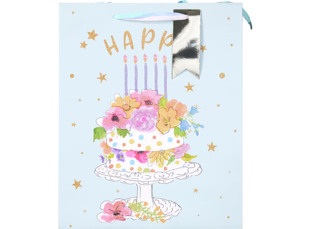 Gavepose stor 32x26x10cm 4ass 190 g papir 