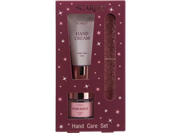 Gavesett 3 deler Skrubb Håndkrem Fil 2as Vekt: 130gram. 2 ass 