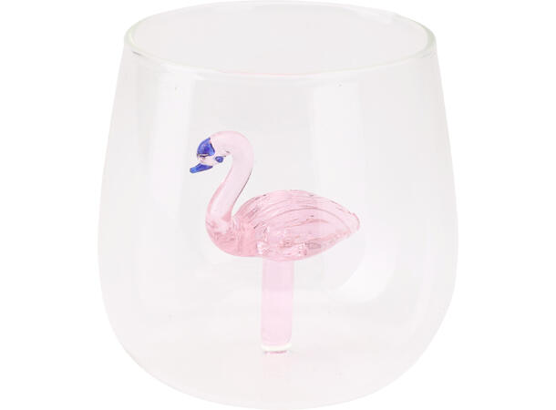 Glass blankt figur inni 8x9cm 300ml 3ass Forpakning: 12stk Flamingo/palme/ananas 