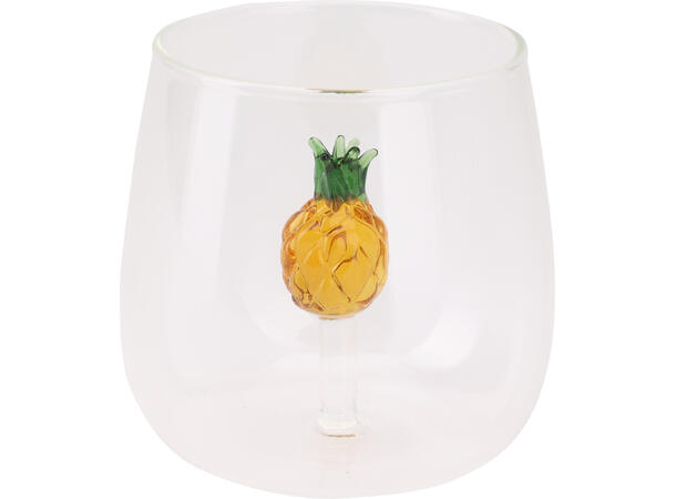 Glass blankt figur inni 8x9cm 300ml 3ass Forpakning: 12stk Flamingo/palme/ananas 
