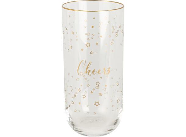 Glass gull matt m/tekst 400ml 7x15cm Vekt: 180g 