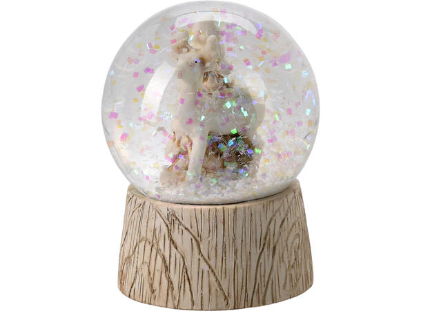 Glasskule m/snø h:6cm dyr etc 3ass Display 12stk 