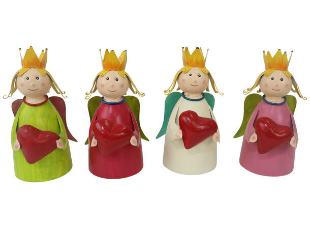 Hagepynt prinsesse metall h:22cm 4ass Forpakning: 8 stk 14x13x22cm 