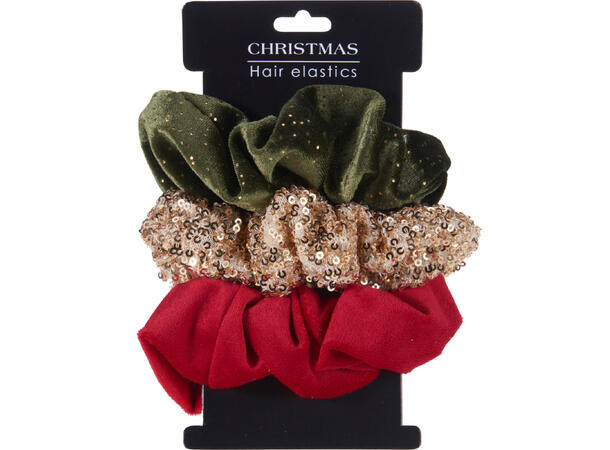 Hårstrikk bånd polyester 3stk sett 6ass 