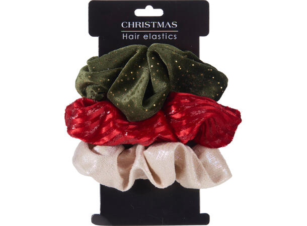 Hårstrikk bånd polyester 3stk sett 6ass 