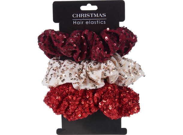 Hårstrikk bånd polyester 3stk sett 6ass 