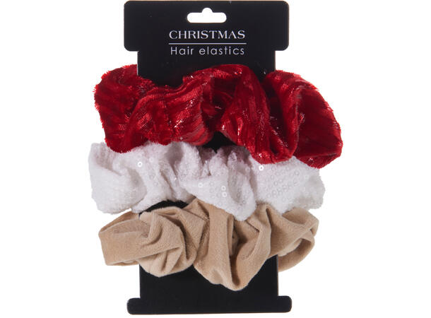 Hårstrikk bånd polyester 3stk sett 6ass 