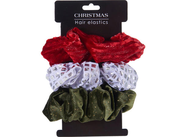 Hårstrikk bånd polyester 3stk sett 6ass 