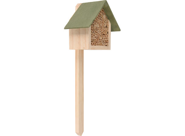 Insekthotell 12x6,5x10cm m/pinne:30cm 4a Forpakning: 24 stk 