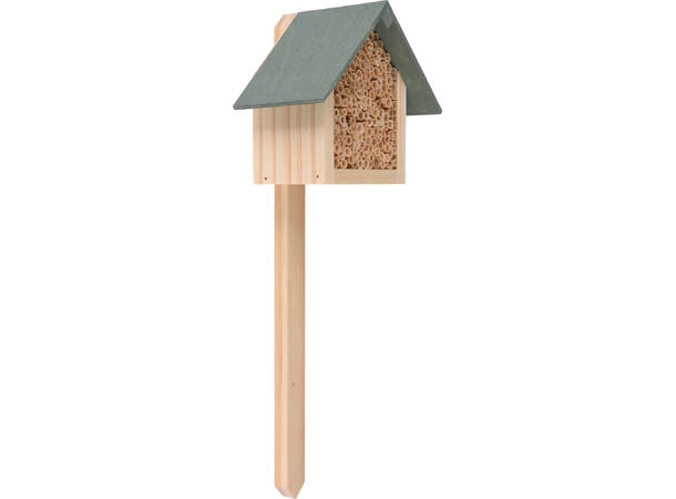 Insekthotell 12x6,5x10cm m/pinne:30cm 4a Forpk 24stk 