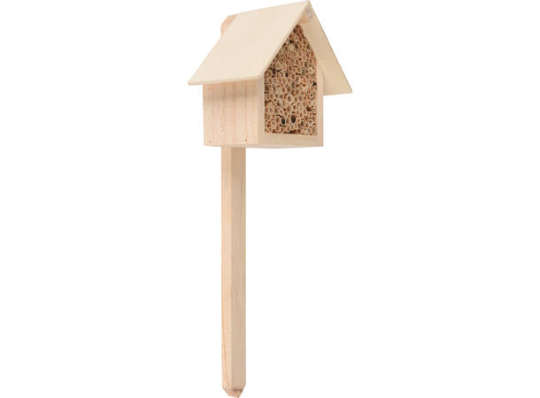 Insekthotell 12x6,5x10cm m/pinne:30cm 4a Forpk 24stk 