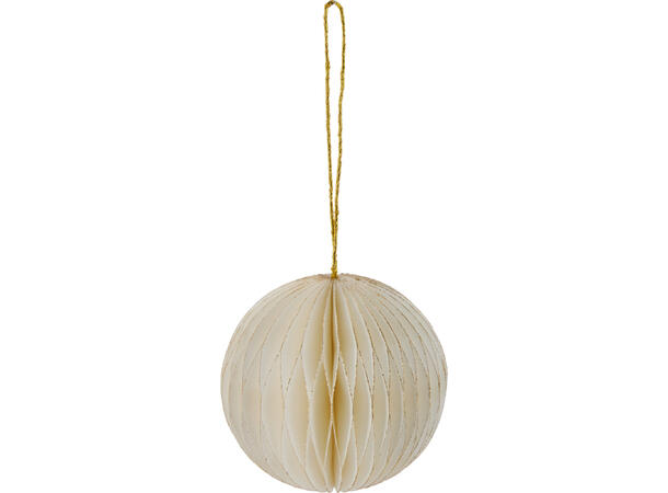 Julekule papir rød/grønn/krem 8cm 3ass Display med 12stk 