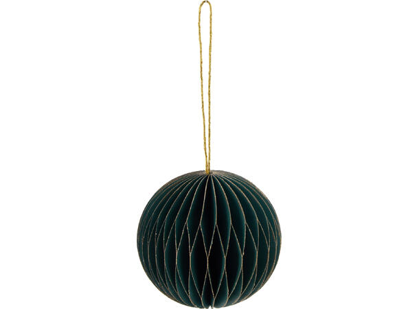 Julekule papir rød/grønn/krem 8cm 3ass Display med 12stk 