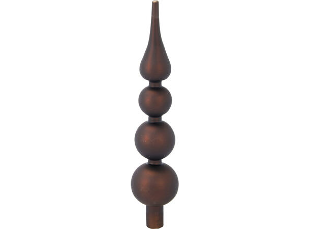 Juletrespyd glass gull/amber/brun 28cm 