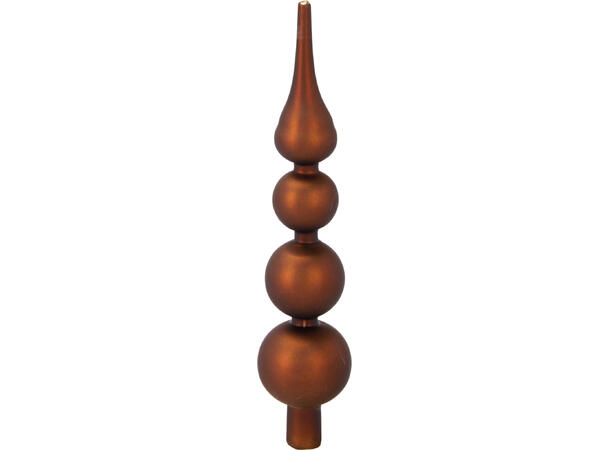 Juletrespyd glass gull/amber/brun 28cm 