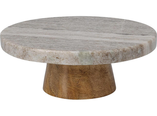 Kakefat på fot i marmor 15x15x6 cm 