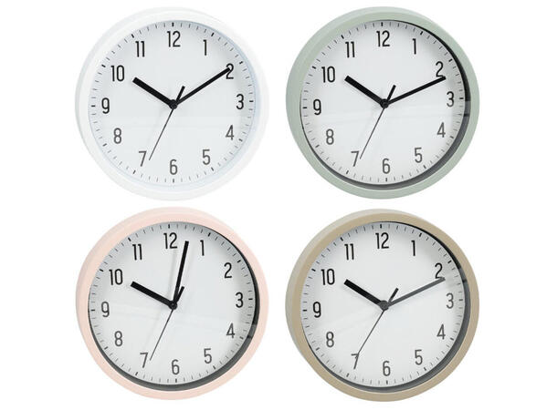 Klokke hvit, grønn, rosa, taupe 20cm Forpk 12stk PP Glass 4ass 