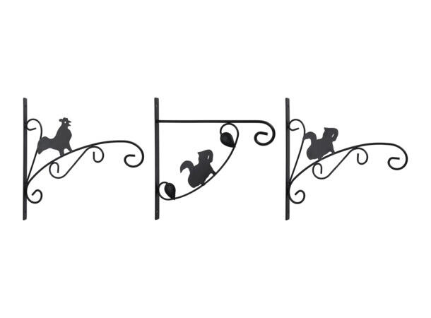 Krok sort metall m/dyr 28x25cm 3ass Forpakning: 12stk 