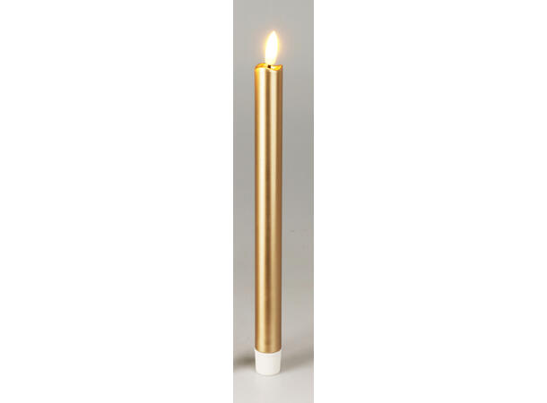 Kronelys LED gull 25cm m/fj.kontroll 2st Batteri: 2xAAA(ekskl) CR2025(inkl) 