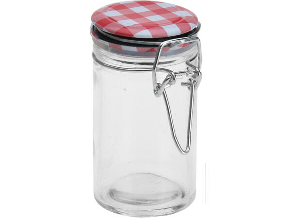 Krukke glass oppbevaring 90ml 2ass Display med 12stk 4,5x8,5cm 7x5x8cm 