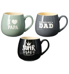 Krus Papa Dad keramikk 440ml 3ass Forpk 6stk