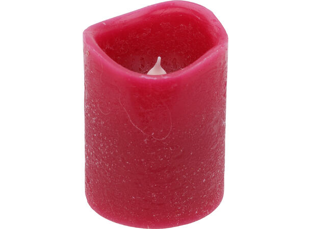 Kubbelys LED rød rustikk 5x6,5cm Batteri inkl:1x CR2032 Timer: 6/18t 