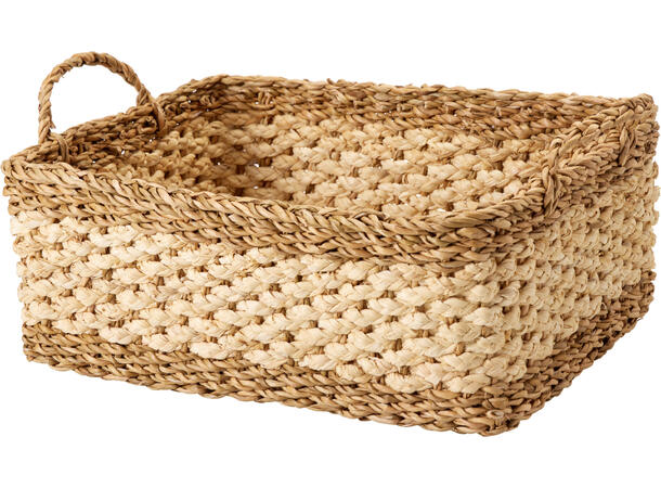 Kurv flettet sjøgress med hank s/3 28x20x10cm 32x23x12cm 36x27x14cm 