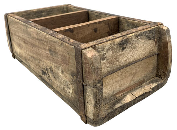 Kurv murstein antikk tre 3delt 32x14x9cm 
