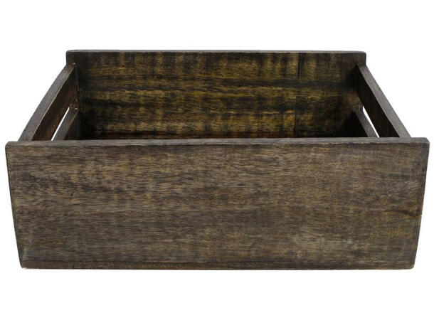 Kurv sort brunsort mangotre 31x25x11cm 