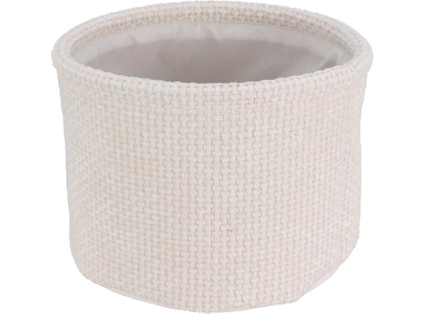 Kurvsett rund krem polyester s/3 Sett: 16 x 12 cm,19 x 14 ,22 x 17 