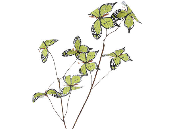 Kvist sommerfugl rosa/grønn 77cm 2ass Forpk 12stk 