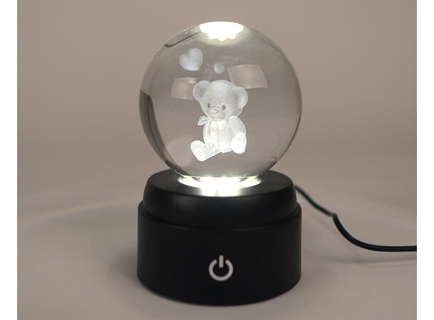 Lampe Stemningslys LED Bamse 8x13 cm 
