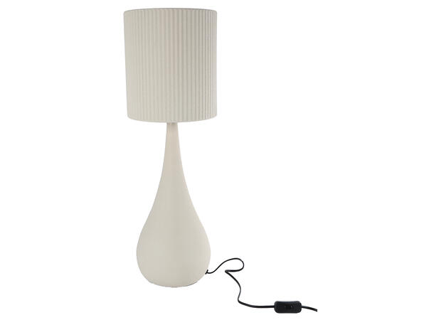 Lampe bord beige metall 22x22x68cm Forpakning: 2stk 