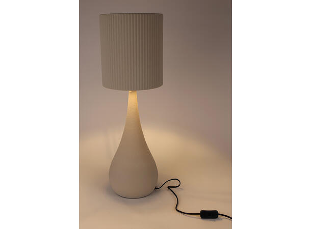 Lampe bord beige metall 22x22x68cm Forpk 2stk 