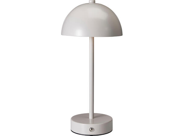 Lampe kuppel LED offwhite 14x31cm Metall. USB-C 