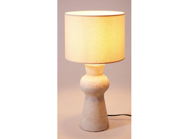 Lampe lys sement m/linskjerm 54,5cm Sement. E27 