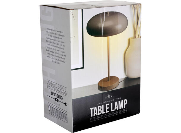 Lampe metall sand 25x40cm 2xE14. 1,5m ledning 