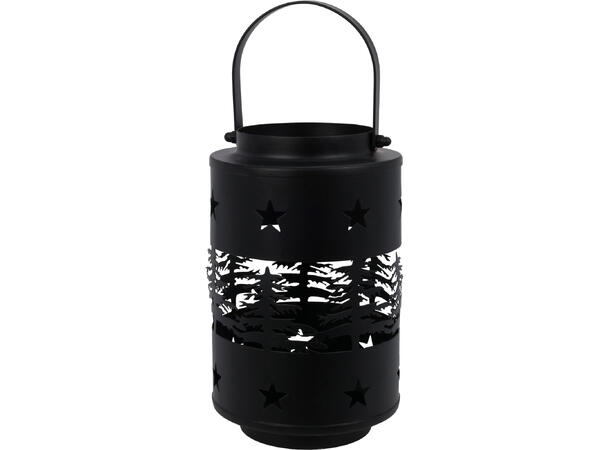 Lykt skog metall sort 14,5x20,5cm Vekt: 350g 