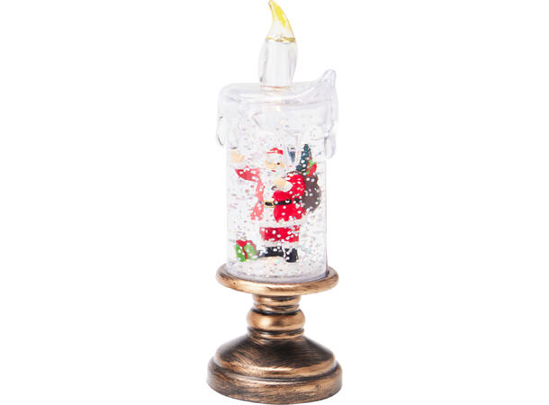 Lys figurer vann/glitter/LED 15,5cm 4ass Batteri inkl:3xLR44 Display med 16 stk 