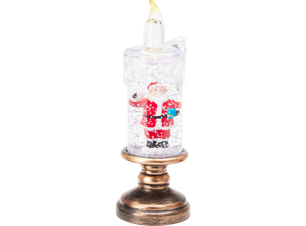 Lys figurer vann/glitter/LED 15,5cm 4ass Batteri inkl:3xLR44 Display med 16 stk 
