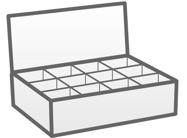 Lysestake mini kronlys sort keramikk5ass Display med 20 stk assortert 