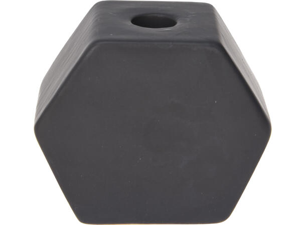 Lysestake minilys sort keramikk 5ass Display med 20 stk assortert 