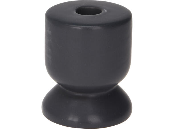 Lysestake minilys sort keramikk 5ass Display med 20 stk assortert 