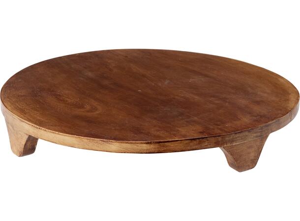 Lysfat mørk mangotre m/bein 27x5 cm 