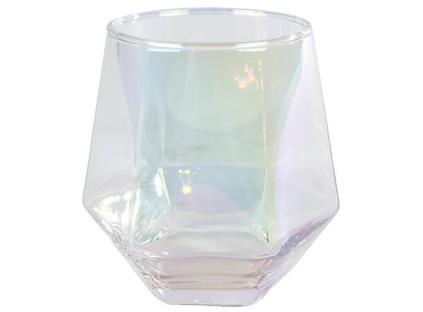 Lysglass telys perlemor 9x9,5cm 