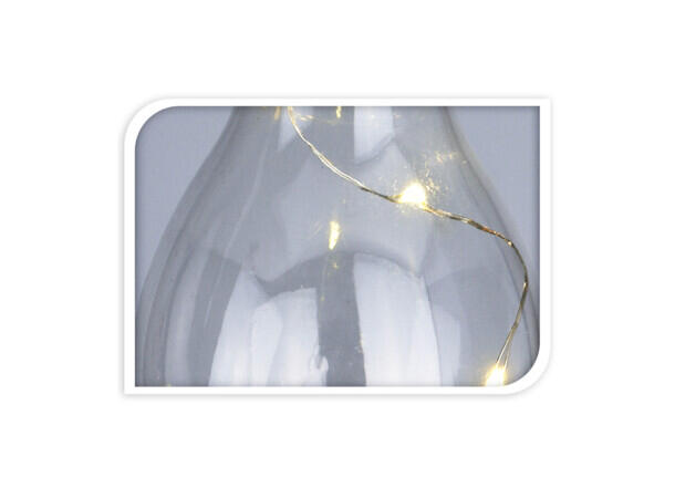 Lyspære Solar henge 15x7,5cm m/4 LED Inkl. oppladbart batteri Display:20 stk 