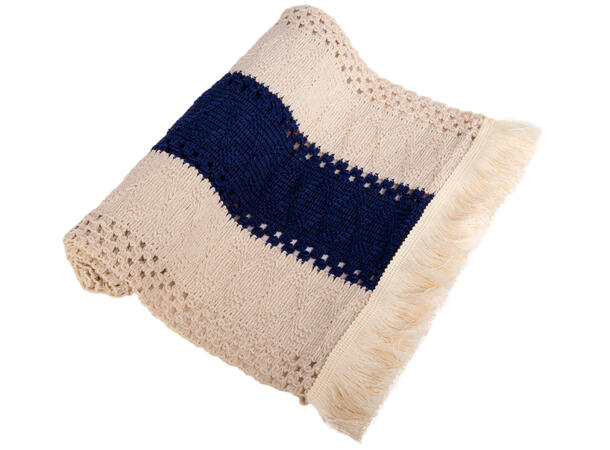 Løper vevd bomull/lin mørk blå 30x140cm 40% bomull 40 % polyester 20 % lin 