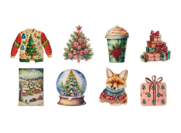 Magnet Metall julefigurer 10cm 8ass Display 72stk 